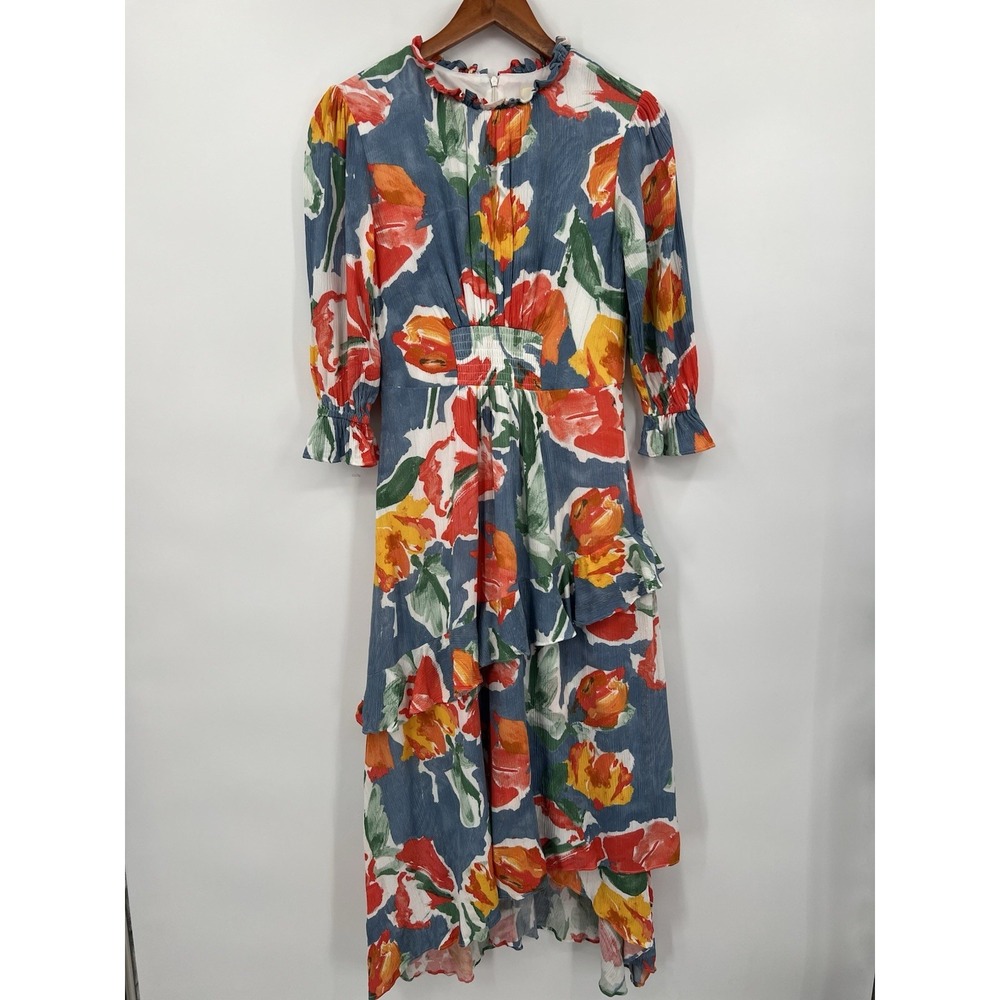 ATELIER Lined Floral Midi Dress Size  4‎